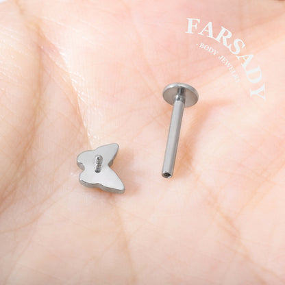 Skull Metamorph - F136 Titanium Internally Threaded Stud / Fits Cartilage Helix Tragus Lobe Nostril Piercing