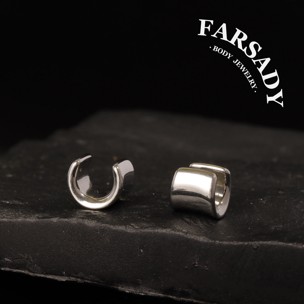 Curva Lenis - 316L C-Shape Ear Tunnels / Fits 00G Stretched Ear Lobes Plugs