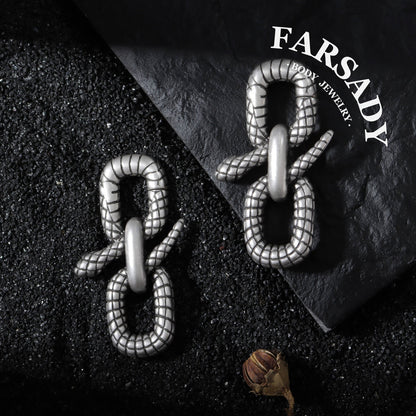 Serpens Volutus - 316L Magnetic Hinged Ear Weights / Fits 3G 2G Stretched Ear Lobes Tunnels Plugs