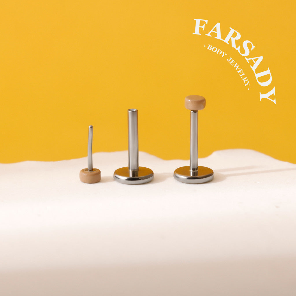 Invisible Nude - F136 Titanium Replacement Tops / Fits Threadless Ear Studs