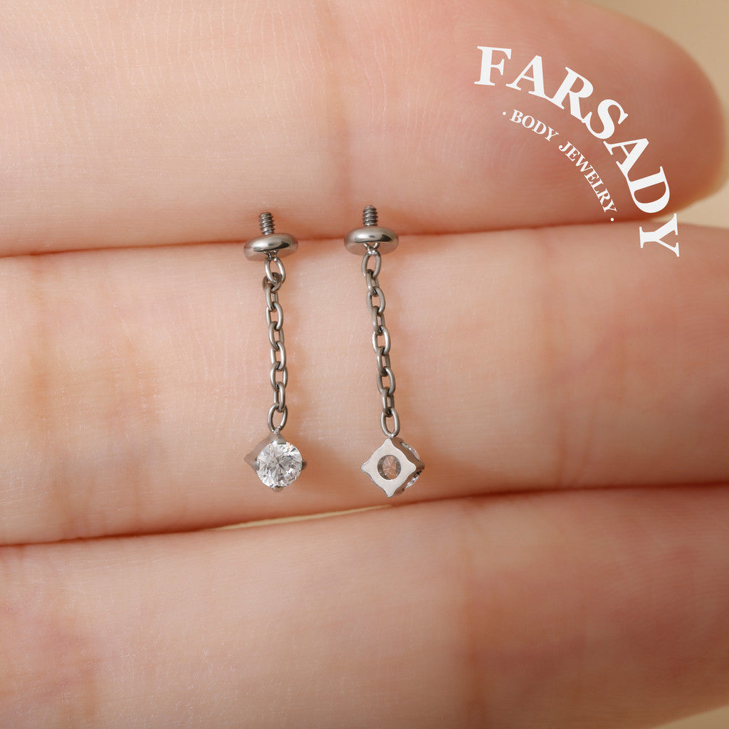Solitary Spark - Titanium Push In Stud
