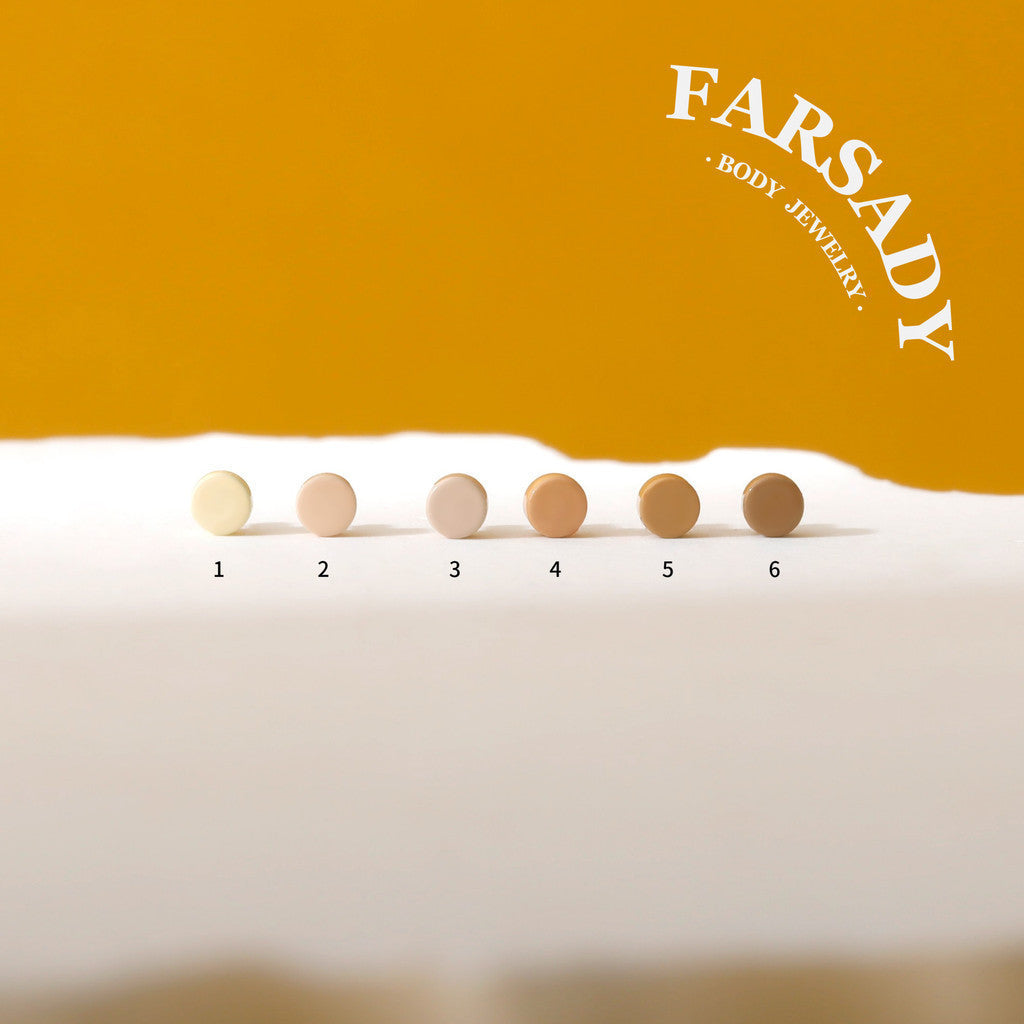 Invisible Nude - F136 Titanium Replacement Tops / Fits Threadless Ear Studs