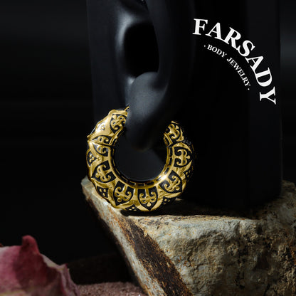 Filigree Pattern Ear Weights 2G 6mm Ear Lobe Hanger