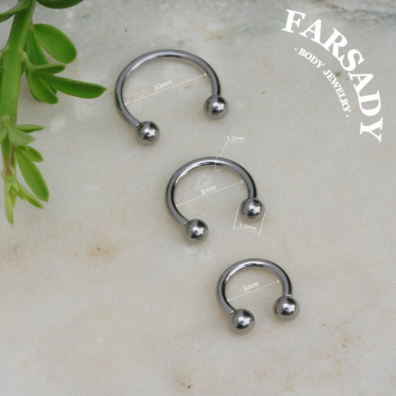 16G Titanium Inner Threaded CBR Septum Ring Daith Helix Nose Ring Cartilage Hoop Earring Round Clicker Ring Minimalist Piercing Body Jewelry For Women Men Daily Wear Piercing