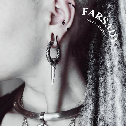 316L Steel Nail Ear Weights High Quality Ear Hanger Silvery Weighted Hoops 6G 4mm Ear Stretched Jewelry for Stretched Earlobe