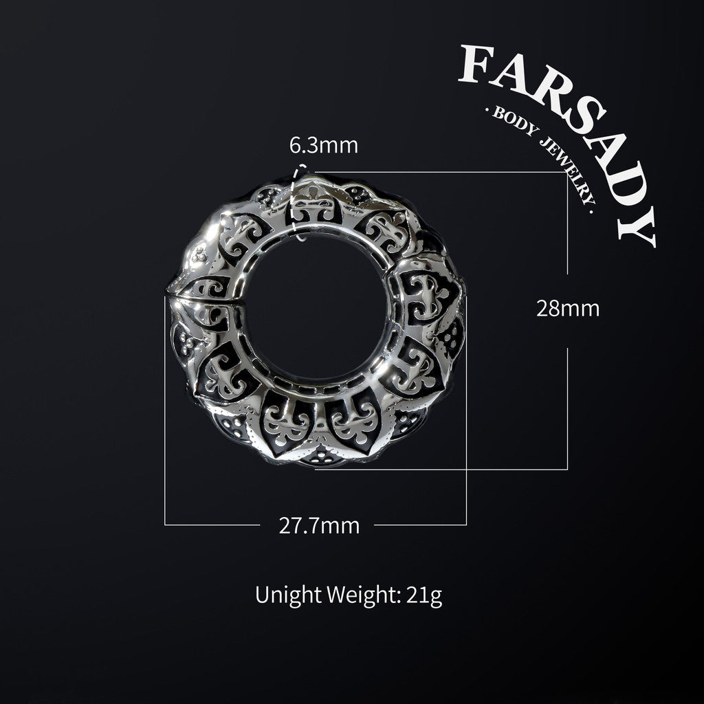 Filigree Pattern Ear Weights 2G 6mm Ear Lobe Hanger