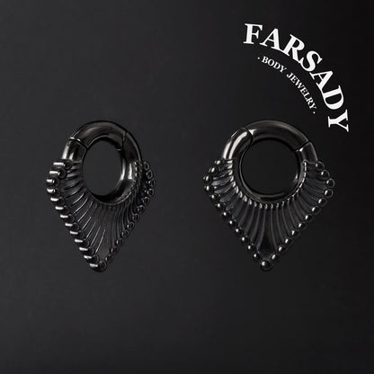 V-shaped Ear Weights Hanger Easy Clasp Silvery 316L Steel Stretcher Earrings 2G Circle Weights Earlobe Stretching Piercing Jewelry