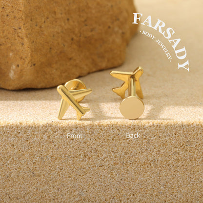 Sky Drift - F136 Titanium Internally Threaded Stud / Fits Cartilage Helix Tragus Lobe Nostril Piercing