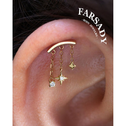 Polar Lumen- Sterling Silver Push In Stud