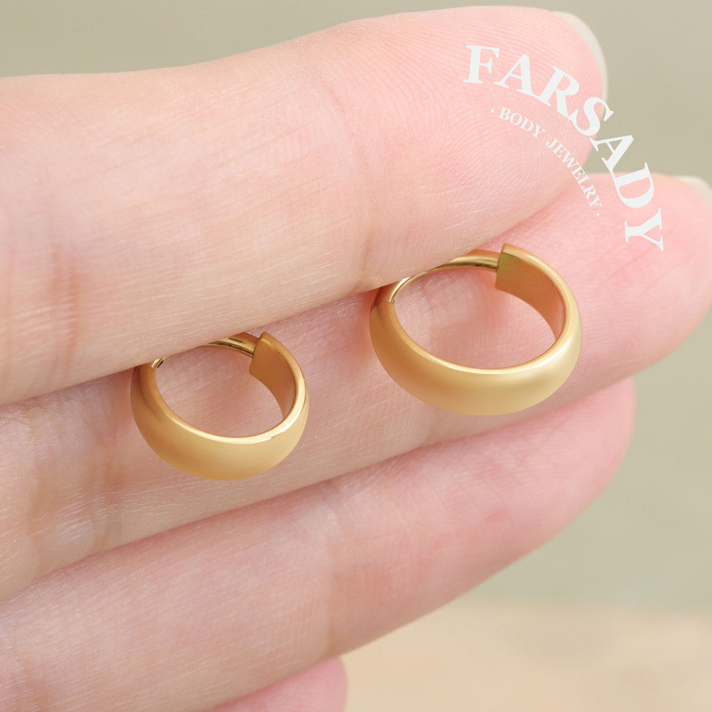 Soft Arc - ASTM F136 Titanium Hinged Clicker Hoop / Fits 16G Septum Ring Helix Conch Cartilage Earring