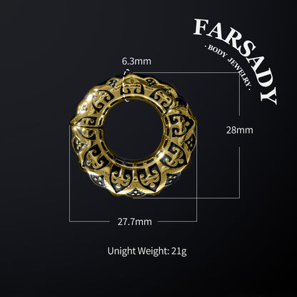 Filigree Pattern Ear Weights 2G 6mm Ear Lobe Hanger