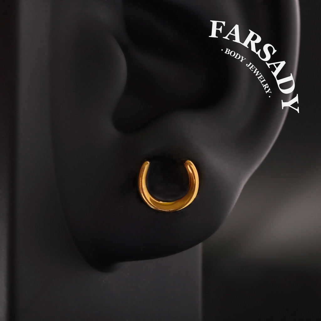 Curva Lenis - 316L C-Shape Ear Tunnels / Fits 00G Stretched Ear Lobes Plugs