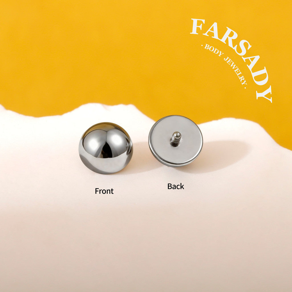Dome Metal - F136 Titanium Replacement Tops / Fits Internal Thread Ear Studs
