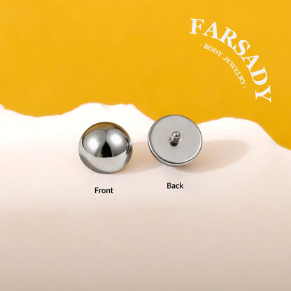 Dome Metal - F136 Titanium Replacement Tops / Fits Internal Thread Ear Studs