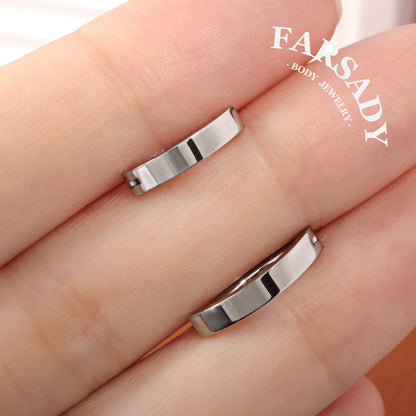 14G 16G Hinged Belly Button Clicker Minimalist Navel Ring Simple Belly Hoop Body Piercing Jewelry Daily Wear Elegant Navel Piercing Gift For Women