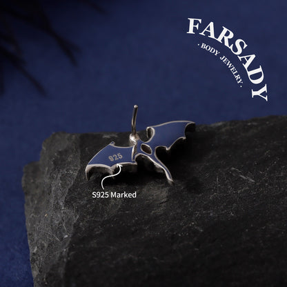 Flying Dragon Threadless Push In Helix Stud Earring| 18K Gold Plated Sterling Silver Flat Back Labret| Tragus Helix Conch Stud, Nose Stud