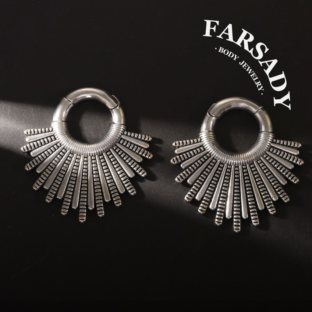 Sunshine Ear Weights High Quality Ear Hangers 2G 6mm Ear Weight Hoop Piercing Jewelry Ear Stretched Gauge Weights for Stretched Earlobe