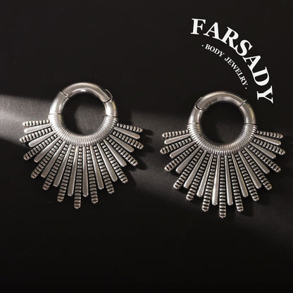Sunshine Ear Weights High Quality Ear Hangers 2G 6mm Ear Weight Hoop Piercing Jewelry Ear Stretched Gauge Weights for Stretched Earlobe