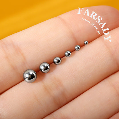 Layer Metal Ball - F136 Titanium Replacement Tops / Fits Threadless Ear Studs