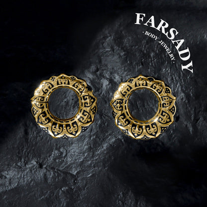 Filigree Pattern Ear Weights 2G 6mm Ear Lobe Hanger