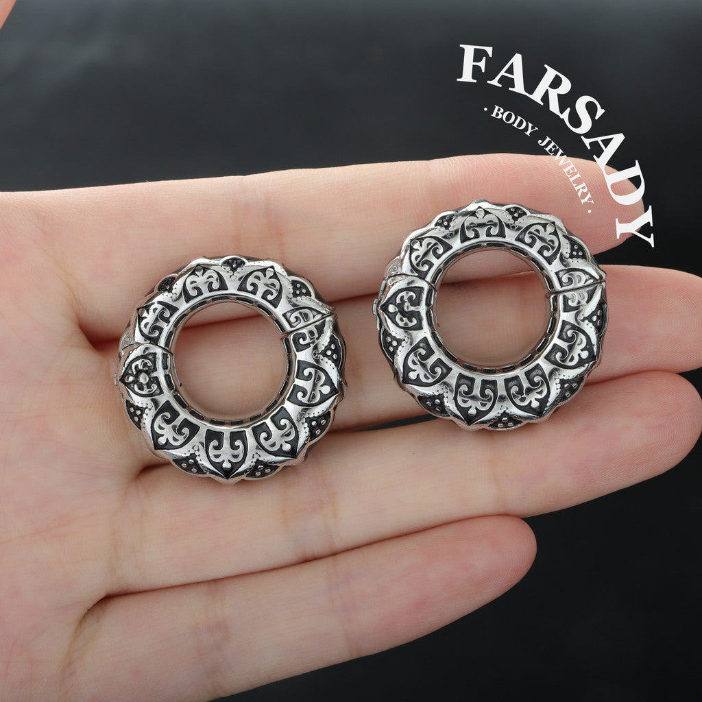 Filigree Pattern Ear Weights 2G 6mm Ear Lobe Hanger