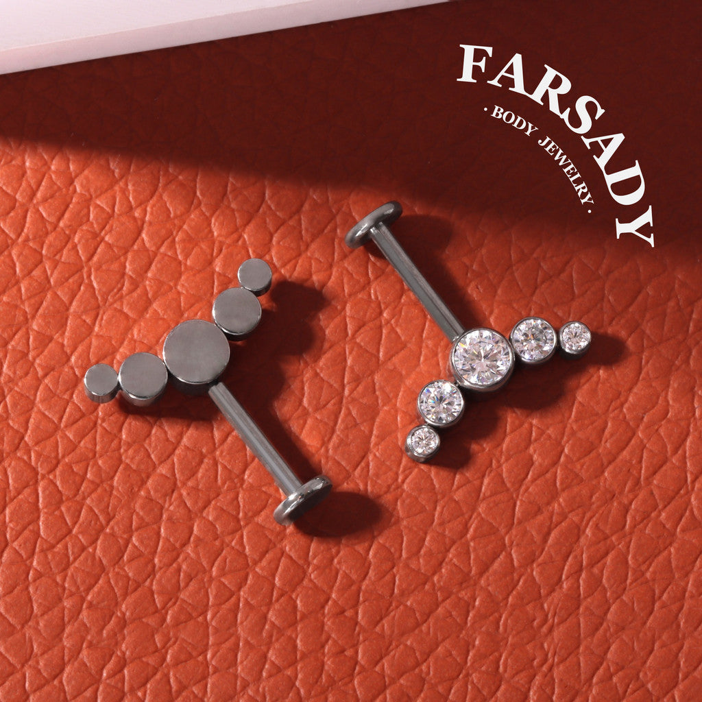 Stellar Arch - F136 Titanium Internally Threaded Stud / Fits Vertical Helix Hidden Rook Earring