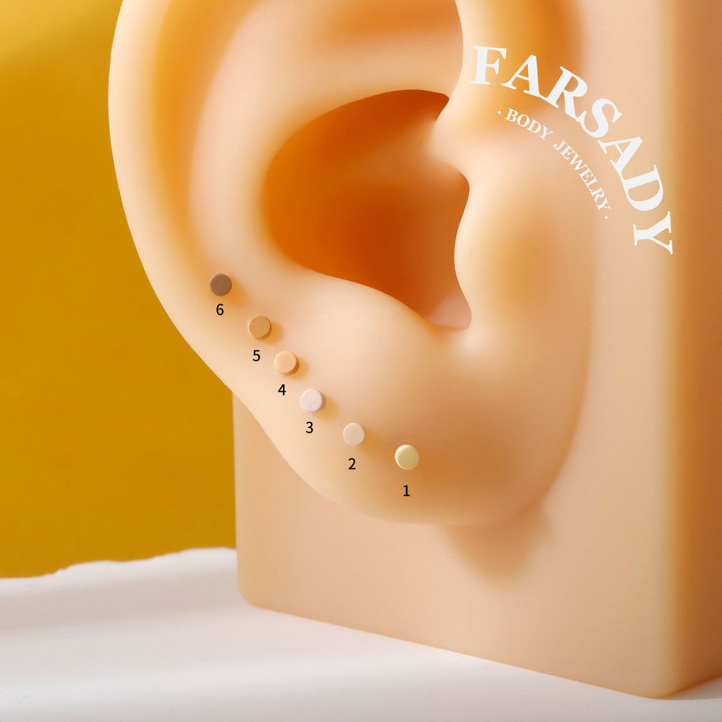 Invisible Nude - F136 Titanium Replacement Tops / Fits Threadless Ear Studs