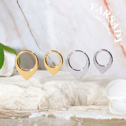 Polished V Shap - ASTM F136 Titanium Hinged Clicker Hoop / Fits 16G Septum Ring Helix Conch Cartilage Earring / Elegant Minimal Piercing, Hypoallergenic Jewelry for Sensitive Skin