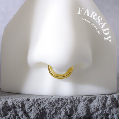 Minimal Unadorned Hoof - 316L Fake Nose Ring C-Hoop Piercing / Fit Non-Pierced Septum Ring