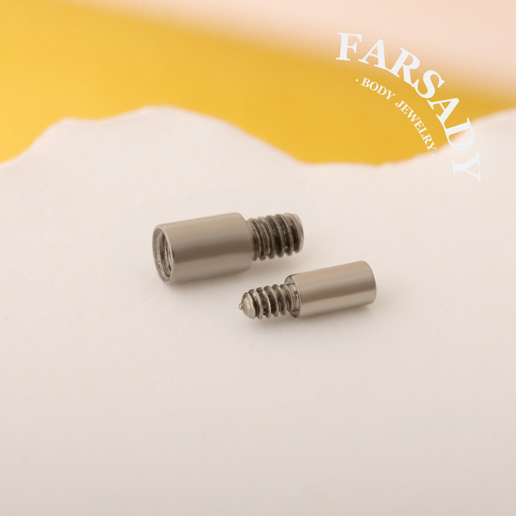 F136 Titanium Earring Post Extender - 2mm Extension Rod for 14G 16G Internal Thread Earrings
