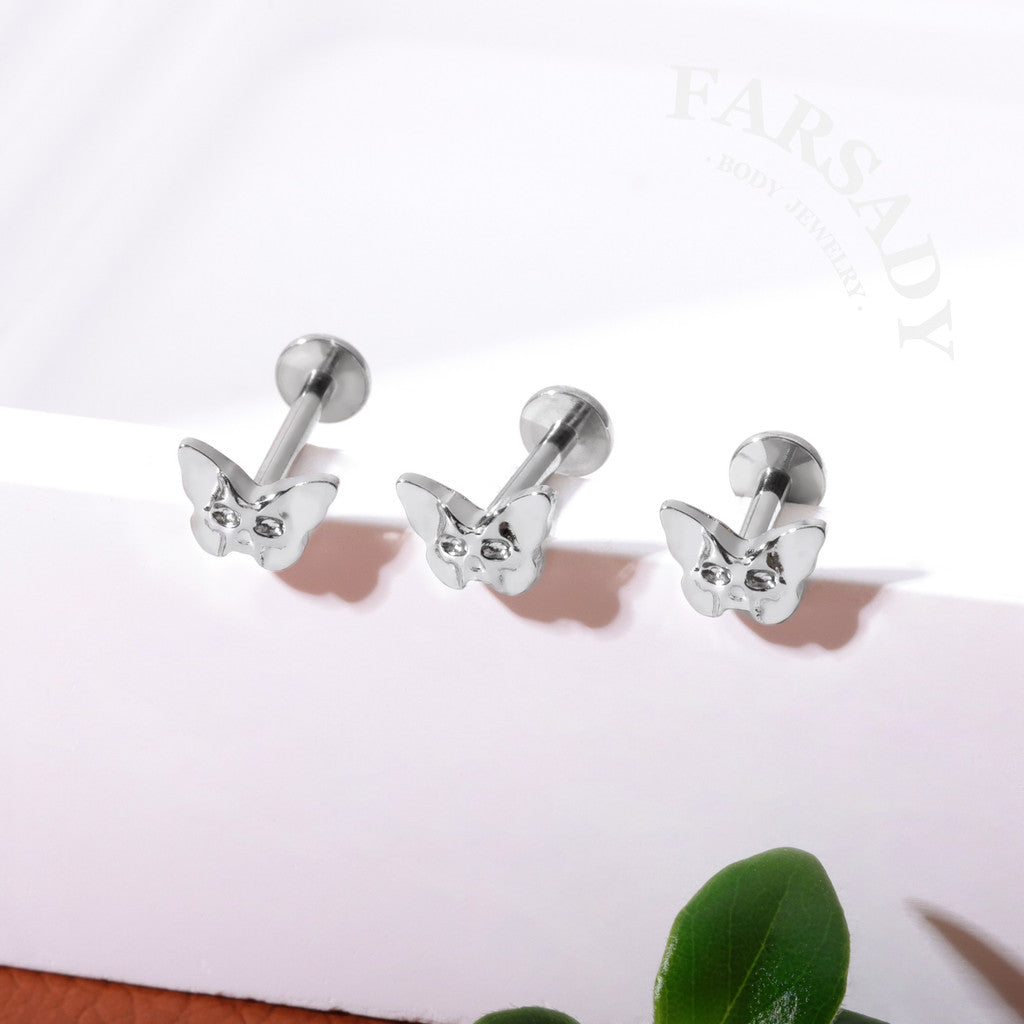 Skull Metamorph - F136 Titanium Internally Threaded Stud / Fits Cartilage Helix Tragus Lobe Nostril Piercing