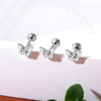 Skull Metamorph - F136 Titanium Internally Threaded Stud / Fits Cartilage Helix Tragus Lobe Nostril Piercing