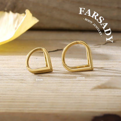Triple Golden Vortex - ASTM F136 Titanium Hinged Clicker Hoop / Fits 16G Septum Ring Helix Conch Cartilage Earring