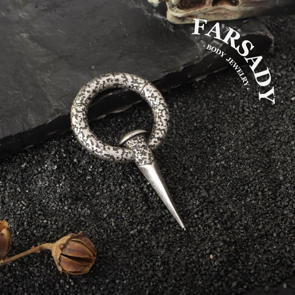 316L Steel Nail Ear Weights High Quality Ear Hanger Silvery Weighted Hoops 6G 4mm Ear Stretched Jewelry for Stretched Earlobe