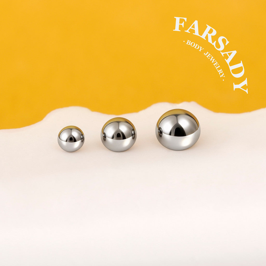 Dome Metal - F136 Titanium Replacement Tops / Fits Internal Thread Ear Studs