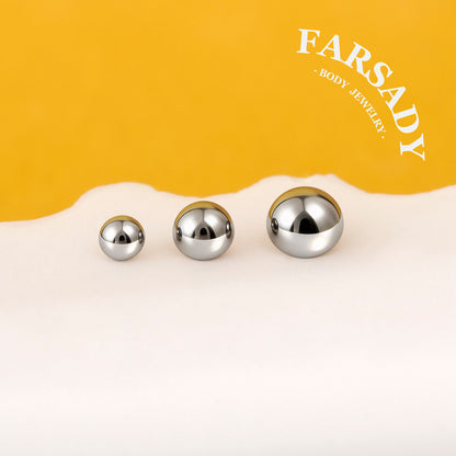 Dome Metal - F136 Titanium Replacement Tops / Fits Internal Thread Ear Studs