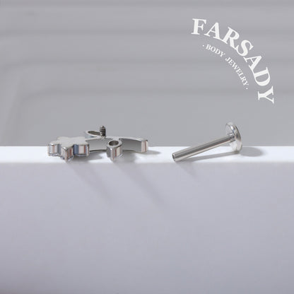 Sprout Bloom - F136 Titanium Internally Threaded Stud / Fits Cartilage Helix Tragus Lobe Piercing