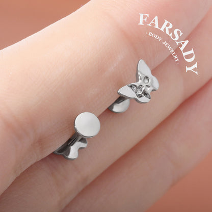 Skull Metamorph - F136 Titanium Internally Threaded Stud / Fits Cartilage Helix Tragus Lobe Nostril Piercing