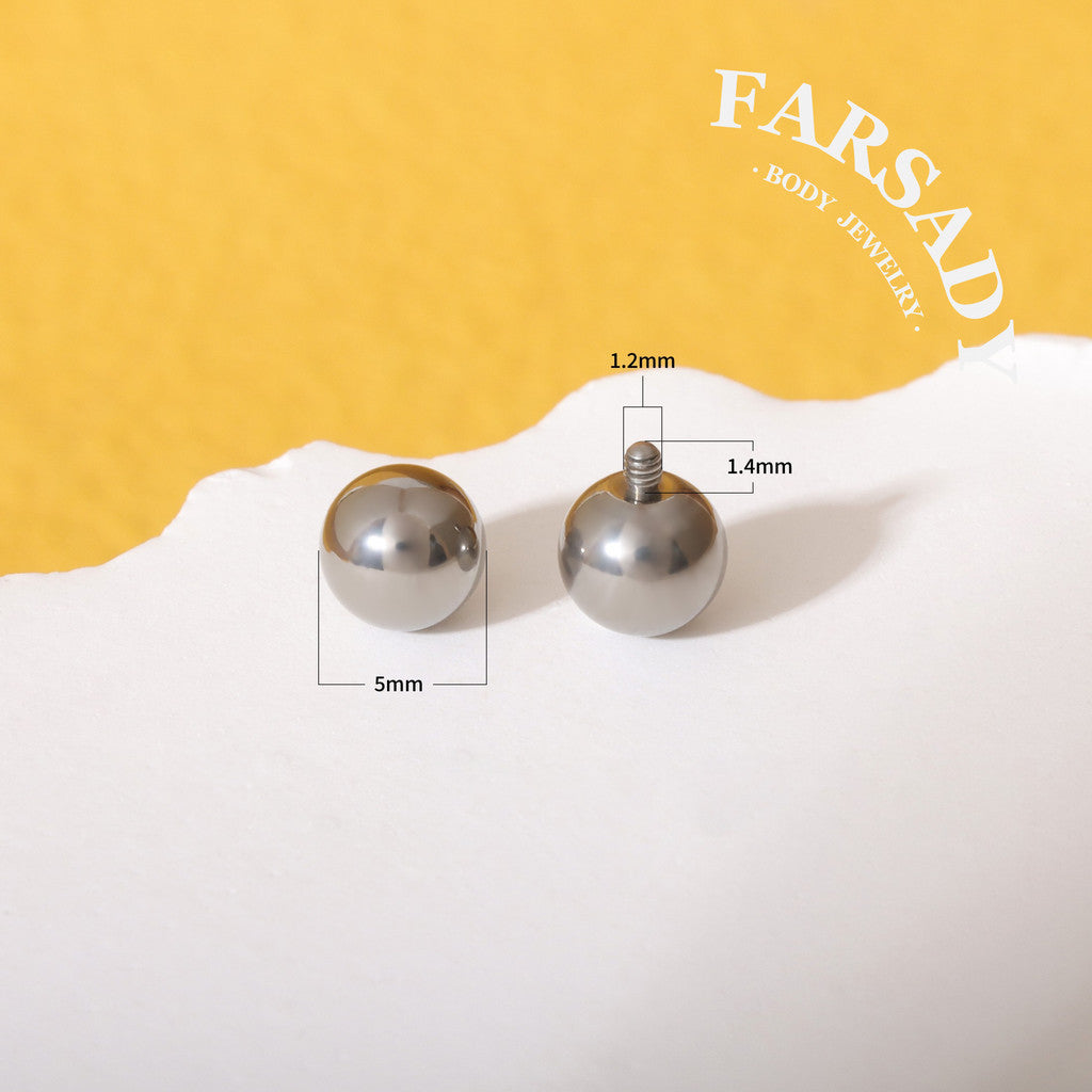 Opal Chroma - F136 Titanium Colorful CZ Replacement Tops / Fits 14G Internal Thread Belly Button Ring