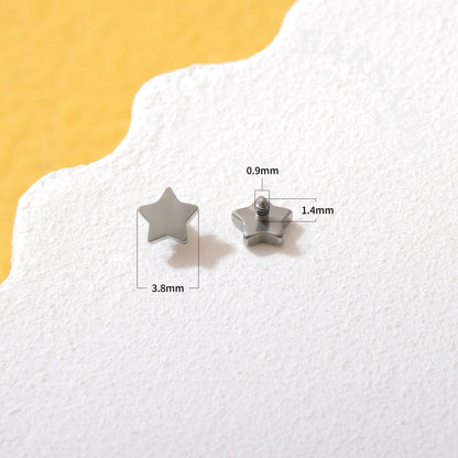 Tiny Lumina - F136 Titanium Internally Threaded Stud / Fits Cartilage Helix Tragus Lobe Nostril Piercing