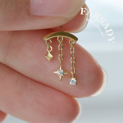 Polar Lumen- Sterling Silver Push In Stud