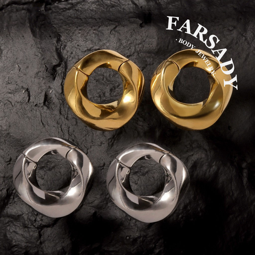 Mobius Ear Weights/ 6mm Gauge for Stretched Ear/ 2G Ear Plug/ Heavy Gauge Ring/ Ear Weights Hoop/ Ear Lobe Hanger