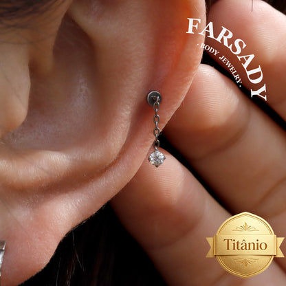 Solitary Spark - Titanium Push In Stud