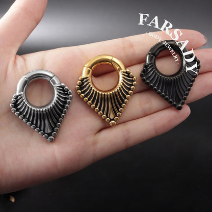 V-shaped Ear Weights Hanger Easy Clasp Silvery 316L Steel Stretcher Earrings 2G Circle Weights Earlobe Stretching Piercing Jewelry