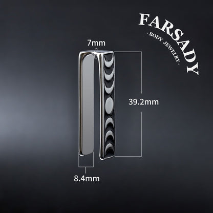 Moon Phase Ear Weights 0G 7mm Silvery Steel Ear Hanger Ear Stretched Jewelry Weighted Dangle Lobe Weights Piercing Ear Plug Gauges Ear Expander Fashion Body Jewelry