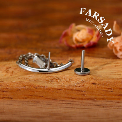 Mid Glint - F136 Titanium Threadless Stud / Fits Cartilage Helix Tragus Lobe Earring
