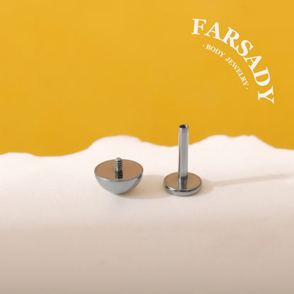 Dome Metal - F136 Titanium Replacement Tops / Fits Internal Thread Ear Studs