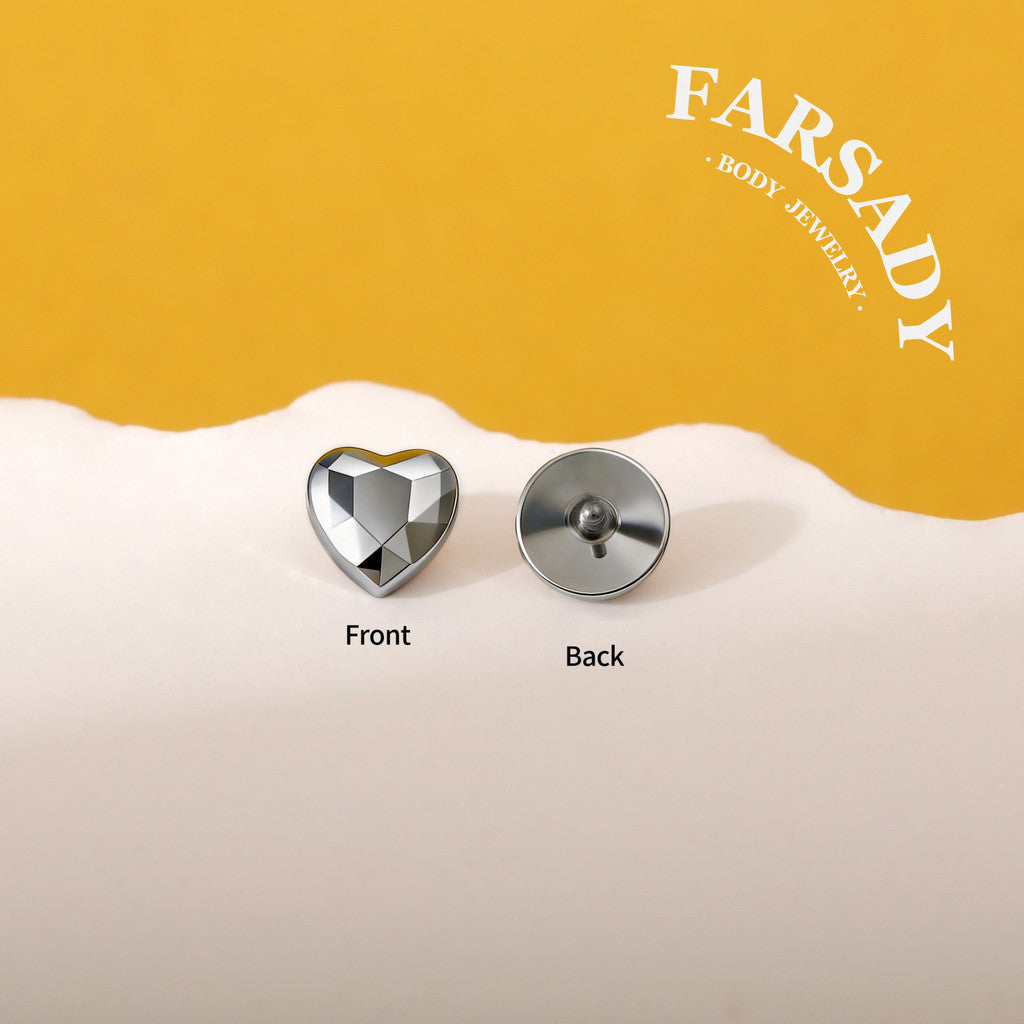Sharp Cut Metal - F136 Titanium Replacement Tops / Fits Internal Thread Ear Studs