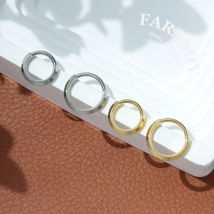16G Titanium Bevel Angle Septum Hoop | Minimalist Piercing Jewelry for Helix, Conch, Daith, Rook, Tragus | Elegant Earring Daily Wear with Gift Box