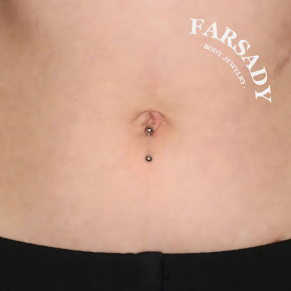 14G Titanium Tiny Ball Belly Button Ring Silver Internally Threaded Barbell 8mm 10mm 12mm Navel Piercing Non Healed Friendly Daily Wear Gift for Her